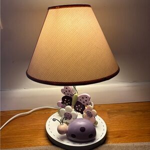 Lambs & Ivy ‘Luv Bugs’ ladybug butterfly pattern nursery lamp